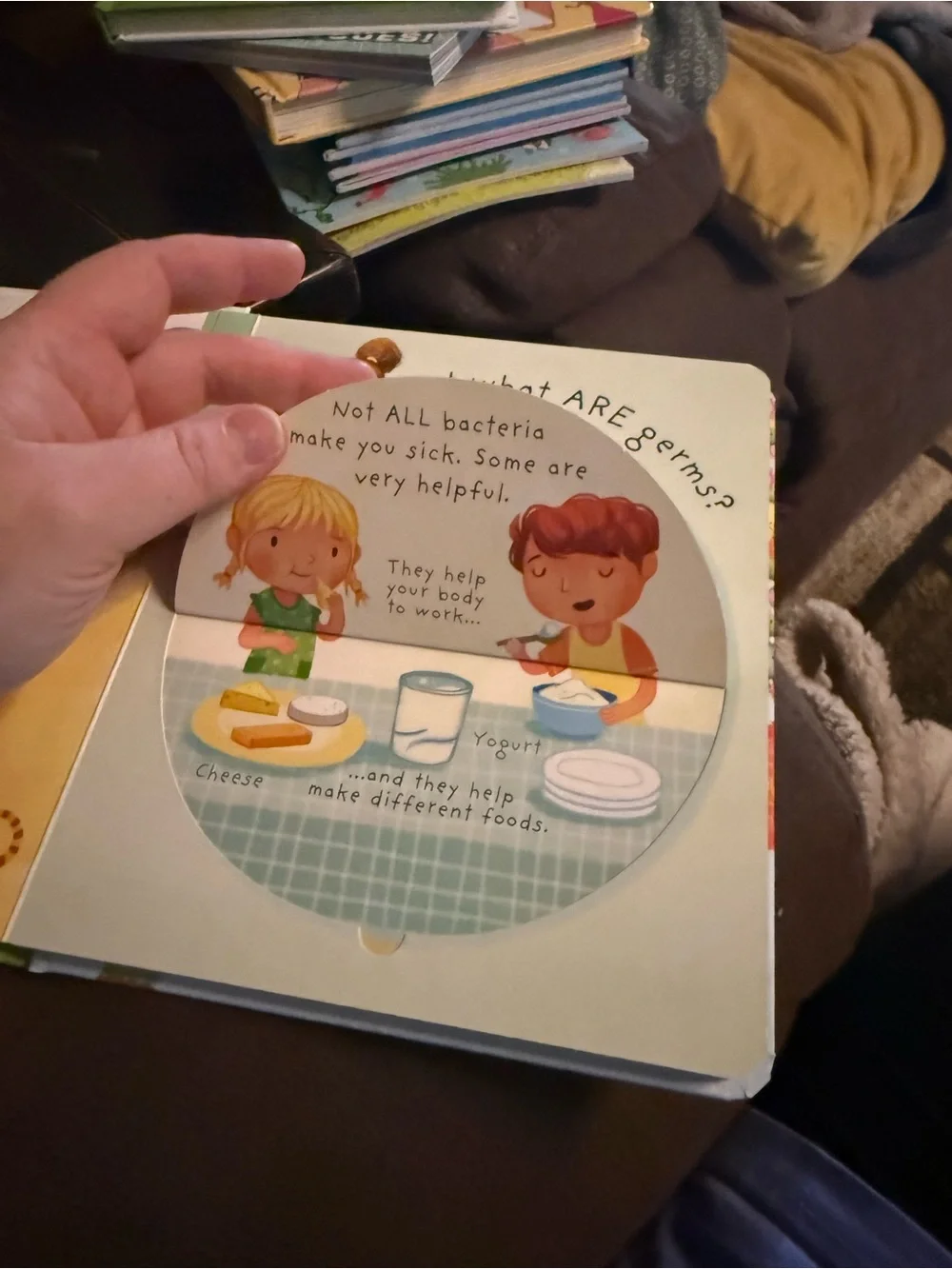 Usborne What Are Germs? Lift-the-Flap Book - Blue, Green, Yellow